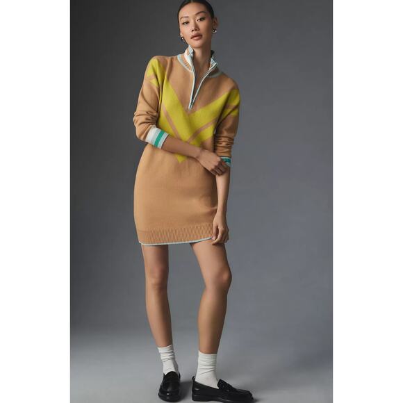 Anthropologie Maeve Varsity Mini Dress - New XS - Picture 1 of 4